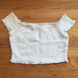 H&M White Off the Shoulder Top